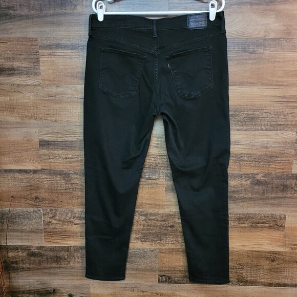 Levi's Jeans 16 W Skinny 711 Mid Rise Black Wash Stretch Denim Western Rodeo - Picture 2 of 11